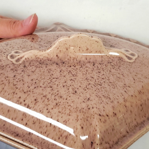 -MCM California Pottery pink ceramic covered serving /trinket/candy dish - Picture 8 of 9